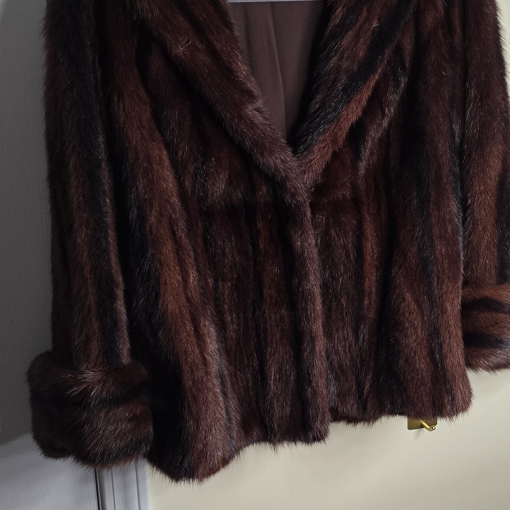 Vintage Real Mink Brown Fur Coat